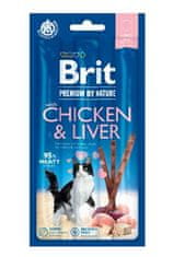 Brit Premium Cat by Nature Sticks csirke&máj(3db)