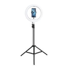 MG Selfie Ring Fill szelfi lámpa, LED körfény 13'' + állvány, fekete