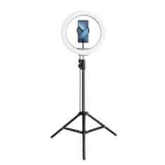 MG Selfie Ring Fill szelfi lámpa, LED körfény 12'' + állvány, fekete