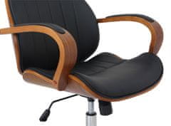 BHM Germany Melilla irodai szék, műbőr, dió / fekete