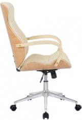 BHM Germany Melilla irodai szék, műbőr, natúr / krém színű