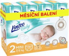 LINTEO Pelenka Baby Prémium MINI (3-6 kg) 136 db