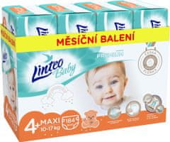 LINTEO Baby Prémium MAXI+ pelenka (10-17 kg), 184 db