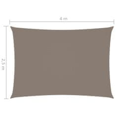 Greatstore tópszínű téglalap alakú oxford-szövet napvitorla 2,5x4 m