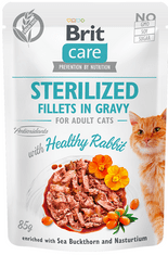 Care Cat Sterilized Fillets in Gravy with Healthy Rabbit 24x85 g