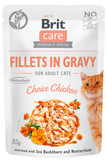 Brit Care Cat Fillets in Gravy Choice Chicken 24x85 g