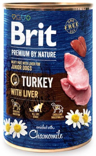 Brit Premium by Nature Turkey with Liver 6x400 g