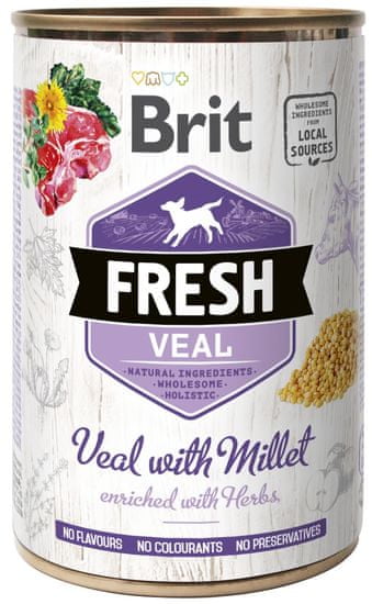 Brit Fresh Veal with Millet 6 x 400 g
