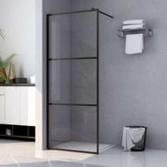 shumee fekete zuhanyfal átlátszó ESG üveggel 115 x 195 cm