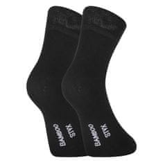 Styx 10PACK Fekete bambusz zokni (10HBK960) - méret XL