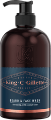 Gillette King C. férfi mosóemulzió arcra és szakállra, 350 ml