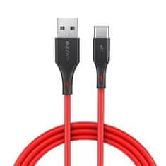 Blitzwolf BW-TC15 kábel USB / USB-C 3A 1.8m, piros