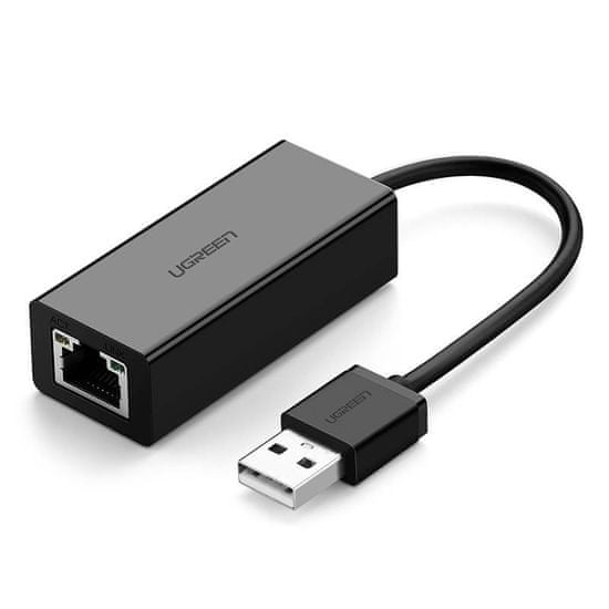 Ugreen CR110 sieťový adapter USB 2.0 - RJ45, fekete