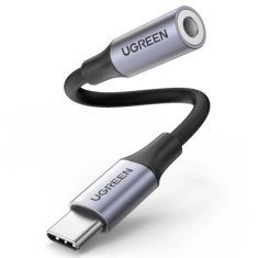 Ugreen AV161 adapter USB C - 3.5mm mini jack, fekete