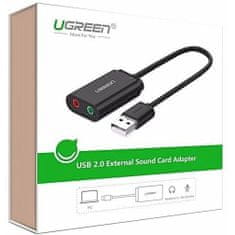 Ugreen US205 USB external hangártya 15cm, fekete