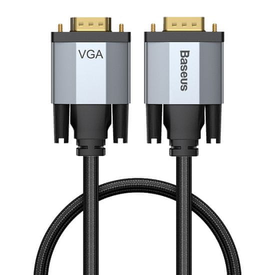 BASEUS Enjoyment Series kábel VGA hím, VGA hím, kétirányú átvitelhez 2 m CAKSX-U0G, szürke