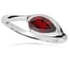 Elegáns ezüst gyűrű piros gránáttal RG000 (Kerület 52 mm)
