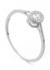 MOISS Luxus ezüst gyűrű átlátszó cirkónium kővel R00020 (Kerület 52 mm)