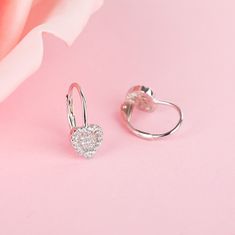 MOISS Romantikus ezüst szív fülbevaló cirkónium kővel E0000560