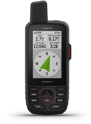 Túrázás GPS navigáció Garmin GPSmap 66i EUROPE, Európa topográfiai térképe, GPS, Glonass, GALILEO vízálló, kerékpárhoz, vízhez, iránytű Garmin Explore barométer magasságmérő magasságmérő háromtengelyes elektronikus iránytű minőségi navigáció kültéri navigáció segédprogram GPS navigáció memóriakártya foglalat microSD li-Ion újratölthető akkumulátor IPX7 MIL-STD-810G katonai szabvány tartósság tartós navigáció színes kijelző SOS gomb LED zseblámpa SOS jel BirdsEye Iridium szolgáltatás GEOS professzionális navigáció