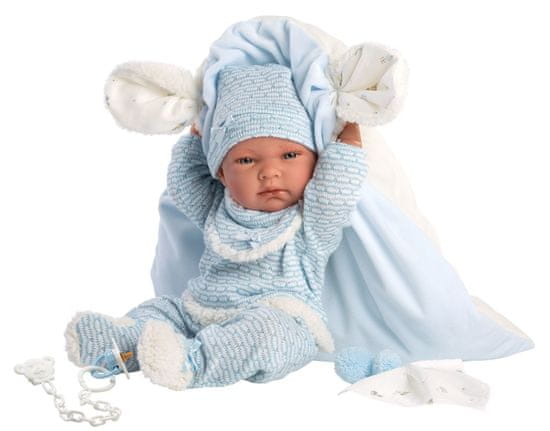 Llorens 73859 New born kisfiú - valósághű baba teljesen vinyl testtel - 40 cm