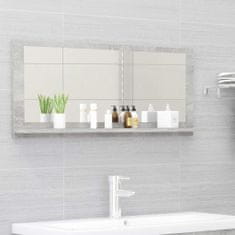 Greatstore betonszürke forgácslap fürdőszobai tükör 90 x 10,5 x 37 cm