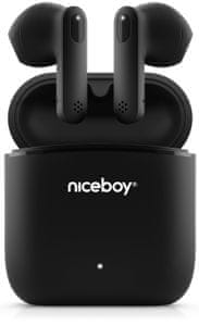 niceboy hive beans hordozható bluetooth fülhallgató vezeték nélküli ipx4 aac sbc töltőtok 20 órás teljes üzemidő sportolók számára alkalmas mikrofon handsfree hangvezérlés csúcsminőségű hang 10 mm nagyteljesítményű meghajtók maxxbass technológia
