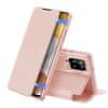 Skin X bőr könyvtok Samsung Galaxy A42 5G, rózsaszín