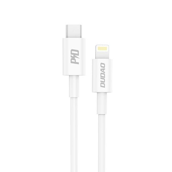 DUDAO L6X kábel USB-C / Lightning PD 18W 1m, fehér