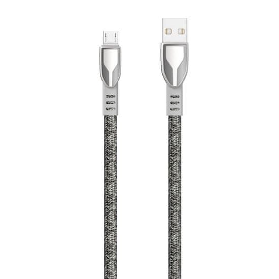 DUDAO Zinc Alloy kábel USB / Micro USB 5A 1m, szürke