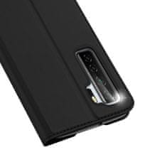 Dux Ducis Skin Pro bőr könyvtok Huawei P40 Lite 5G / Nova 7 SE, fekete