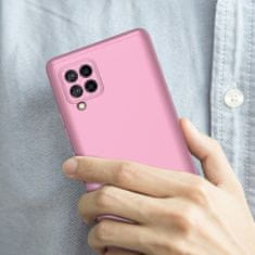 360 Full Body műanyag tok Samsung Galaxy A42 5G, rózsaszín