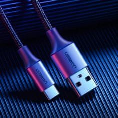 Ugreen US288 kábel USB / USB-C QC 3.0 3A 2m, szürke