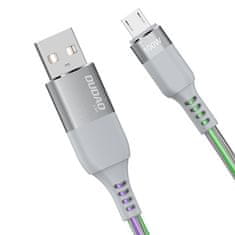 DUDAO L9X Flowing Light kábel USB / Micro USB 5A 1m, szürke