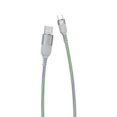 DUDAO L9X Flowing Light kábel USB / USB-C 5A 1m, szürke