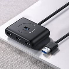 Ugreen CR113 HUB adapter 4x USB, fekete