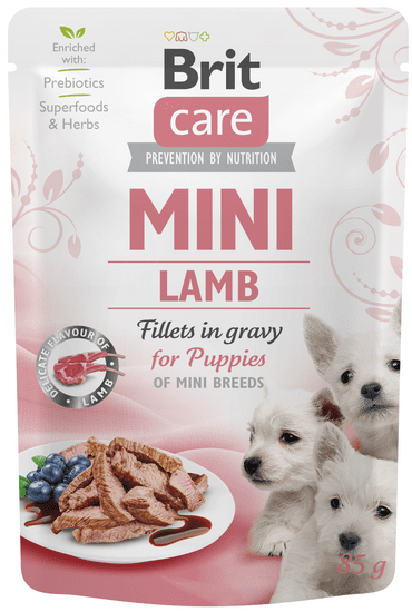 Brit Care Mini Puppy Lamb fillets in gravy 24x85 g