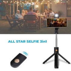 VivoVita All Star Selfie 3in1 – Szelfibot/állvány, fénnyel