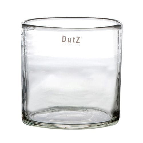 DutZ üvegváza, 1. henger, magassága 14 cm, átmérője 14 cm, színe tiszta