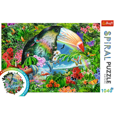 Trefl Spirálpuzzle Trópusi állatok / 1040 darab