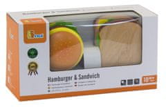 Viga Fából készült hamburger és szendvics