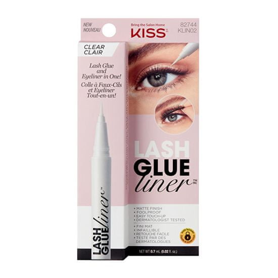 KISS Szempilla ragasztó szemhéjtussal Lash Glue Liner Clear 0,7 ml