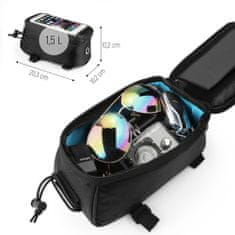 MG biciklis telefontartó táska 6,5" 1,5L, fekete