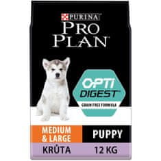 Purina Pro Plan Puppy medium&large OPTIDIGEST Grain Free krůta 12 kg