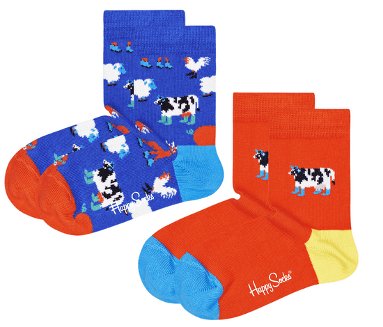 Happy Socks 2pack gyermek zokni Kids Farmlife Socks