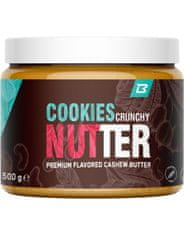 BodyWorld Cookies Crunchy Nutter 500 g, kesudió-süti-fehér csokoládé
