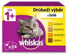 Whiskas baromfiválogatás tasak zselé felnőtt macskáknak 24 x 100g