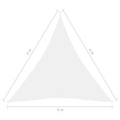 Greatstore fehér háromszögű oxford-szövet napvitorla 4 x 4 x 4 m