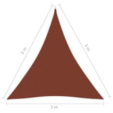 Greatstore terrakotta háromszögű oxford-szövet napvitorla 3 x 3 x 3 m