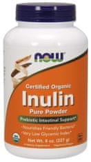 NOW Foods Organic Inulin, tiszta por, 227 g
